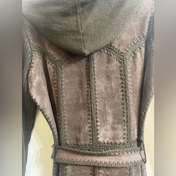 Vintage Long Belted Boho Cardigan Brown Wmn Size Small - Picture 5 of 7